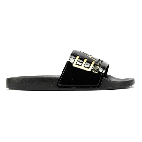 EA7 Water Sports Men's Black/Gold Slides