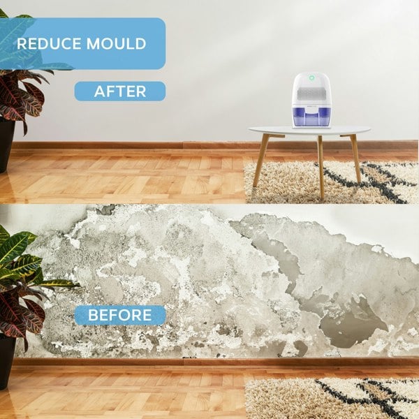 MONHOUSE 600ml Dehumidifier - Portable and Compact Electric Moisture Absorber