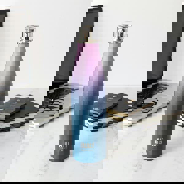 Built New York Built 500ml Double Walled Stainless Steel Water Bottle Pink and Blue Ombre