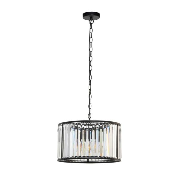 Pagazzi Lighting Resto Crystal & Matt Black Ceiling Light