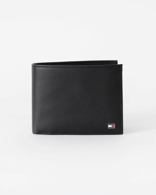 Tommy Hilfiger Eton Mens Card Holder And Coin Pocket - Black