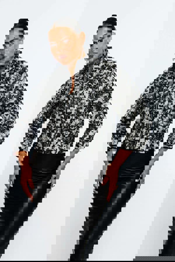 Lioness by TF Monochrome Paint  Brocade Jacket