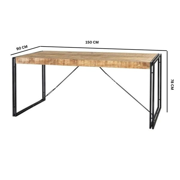 IH Design Herica Industrial Vintage Mintis Medium Dining Table