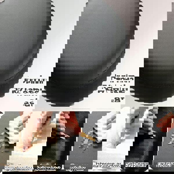 Levede Swivel Drafting Chair Round Rolling Bar Stool Leather Adjustable Office