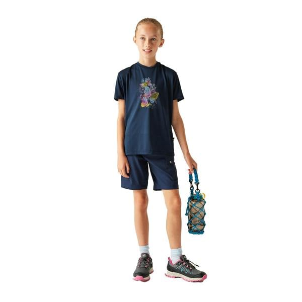 Dare 2B Childrens/Kids Amusing Butterfly Flowers T-Shirt - Navy - 