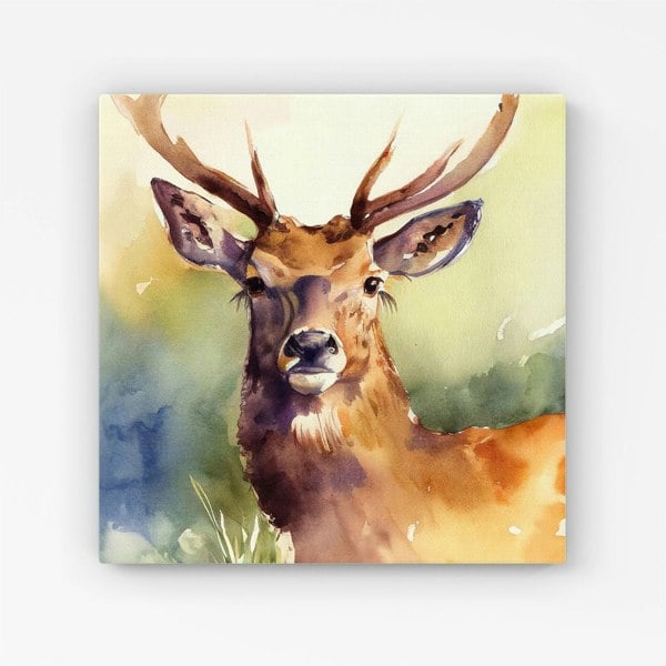 Warren Reed Splendid Stag Watercolour Canvas