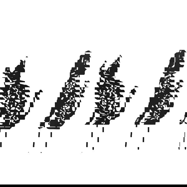 Nicoman Metal Cat and Dog Silhouette Garden Ornament