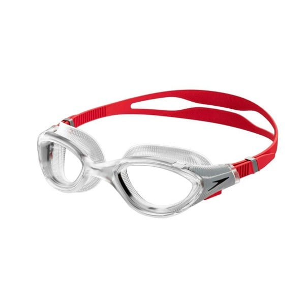 Speedo Unisex Adult 2.0 Biofuse Swimming Goggles - Clear/Red