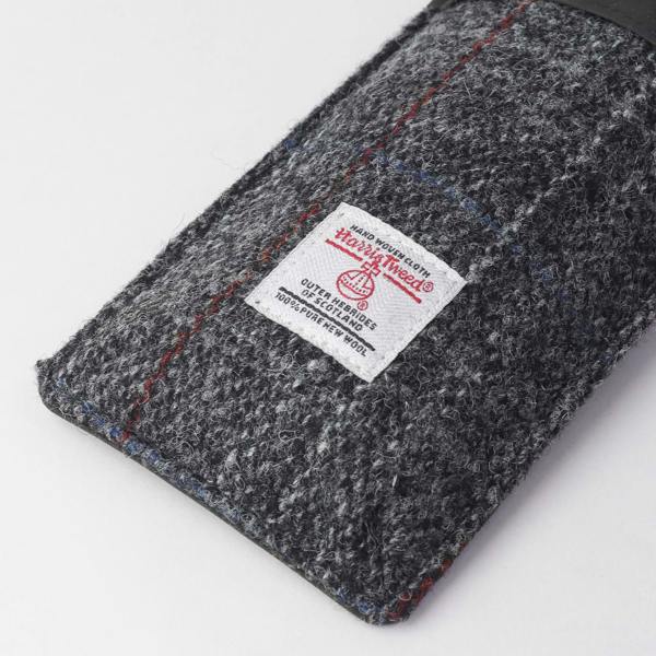 Sophos Harris Tweed Fold Over Glasses Case - Grey