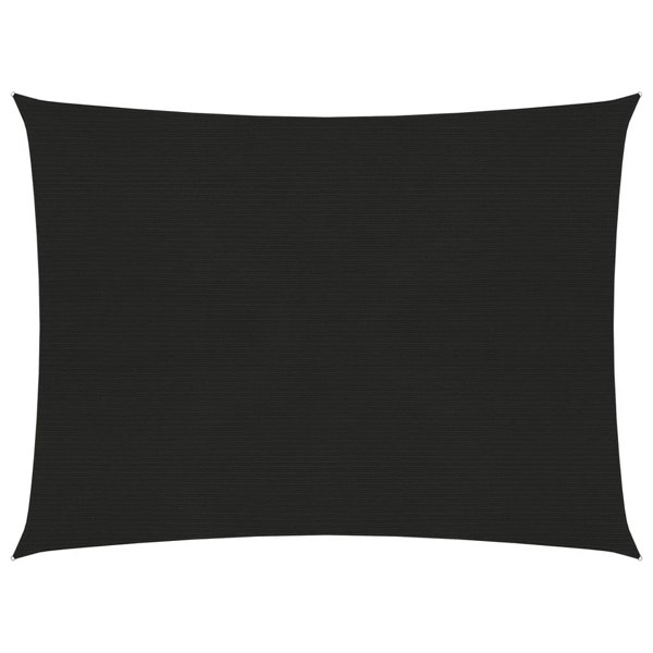 Berkfield Sunshade Sail 160 g/m�__ Black 2x3.5 m HDPE