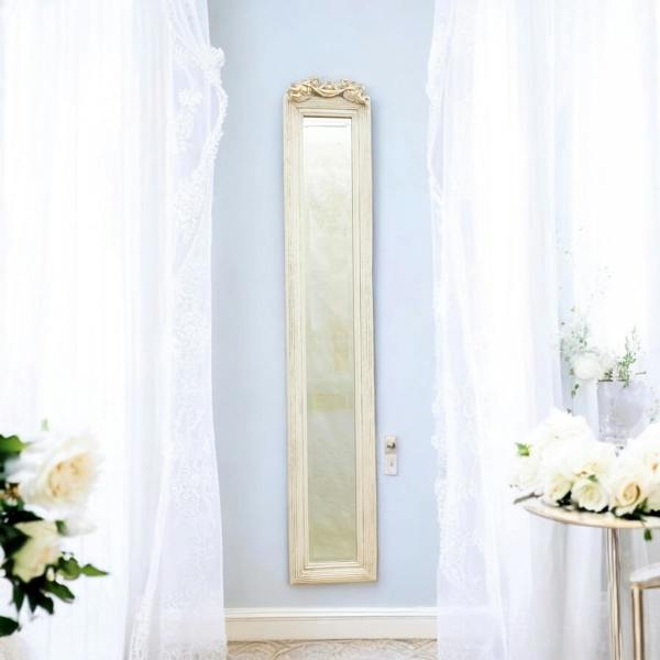13 X 109CM ANTIQUE WHITE MIRROR