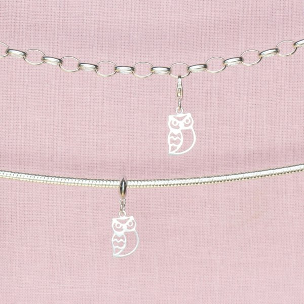 Sterling Silver Owl Charm - MYLEE London