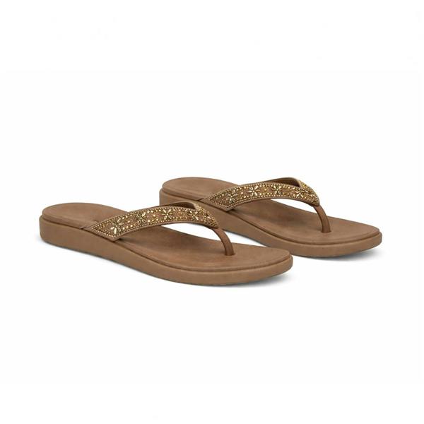 Skechers MEDITATION LUXE - SUNNY GLOW Toe-Post Sandals in White