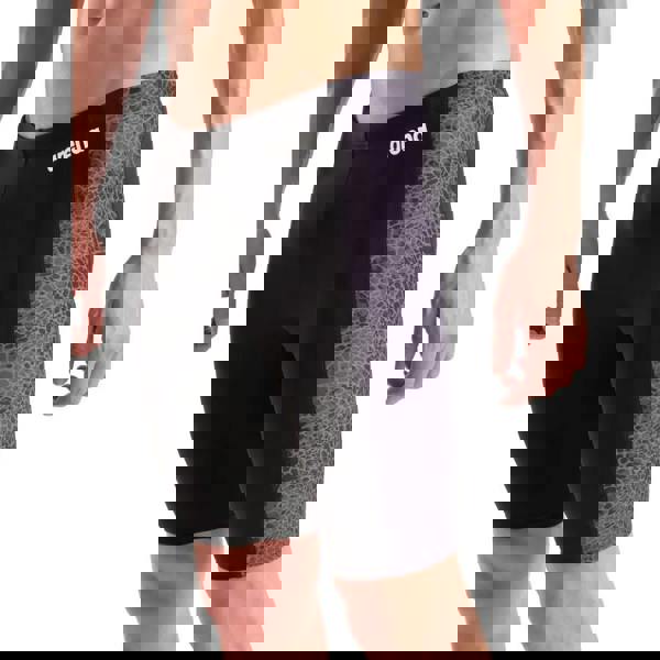 Arena Snakeskin Swim Jammer in black with gray geometric side pattern