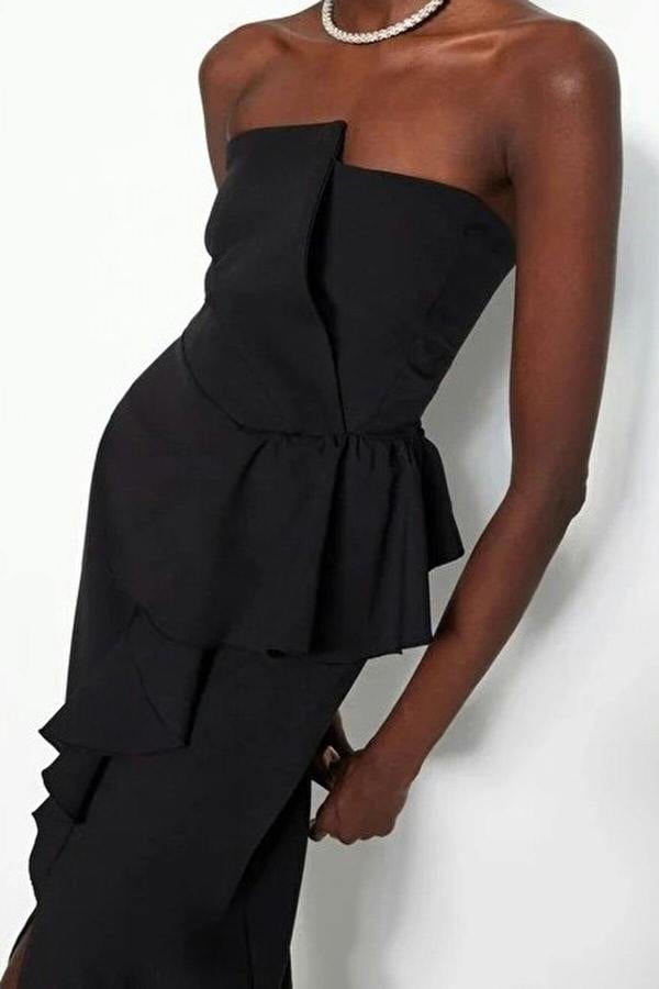 WOVCOR Woven Long Evening Dress