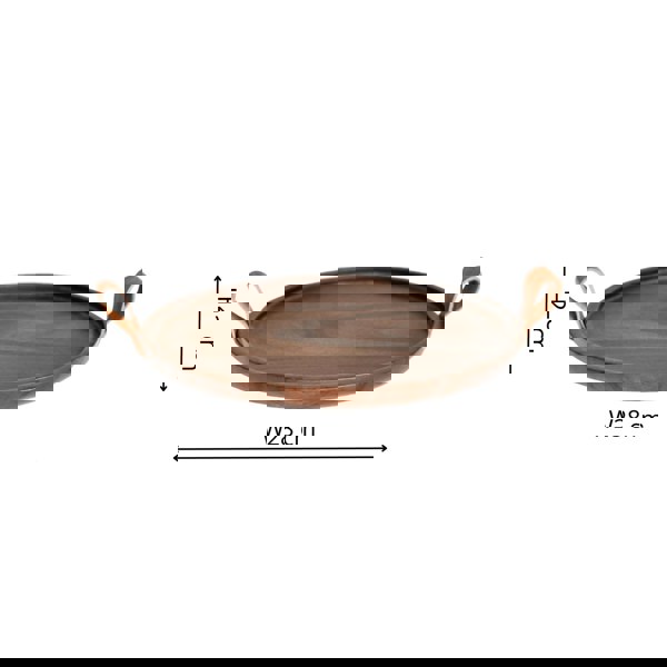 Ivyline Harvey Walnut Wooden Candle Plate