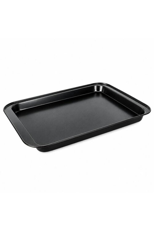 Dyzi 47cm Non-Stick Rectangular Baking Tray Shallow Oven Pan Black