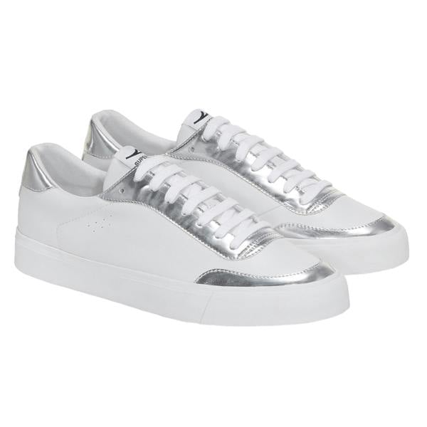 Superga Womens/Ladies 3843 Mirror Court Trainers - White/Silver - 