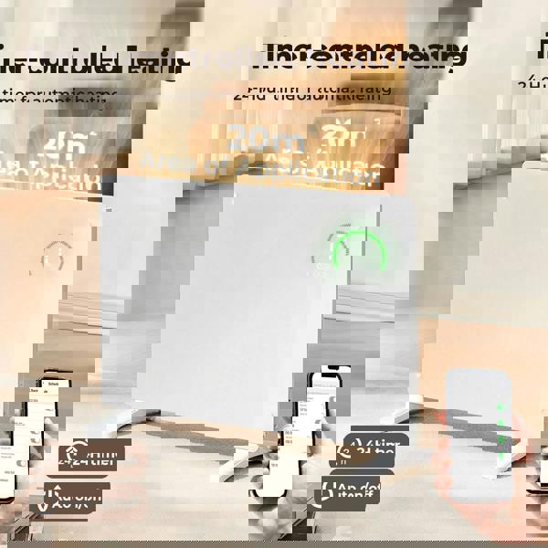 Spector Electric Panel Heater 2000W Radiator Wall Mounted Freestanding White