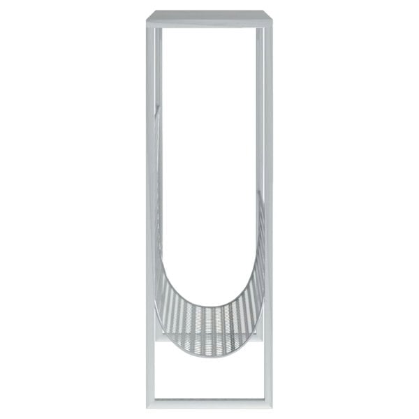 Berkfield Magazine Rack Silver 35x15x45 cm Steel