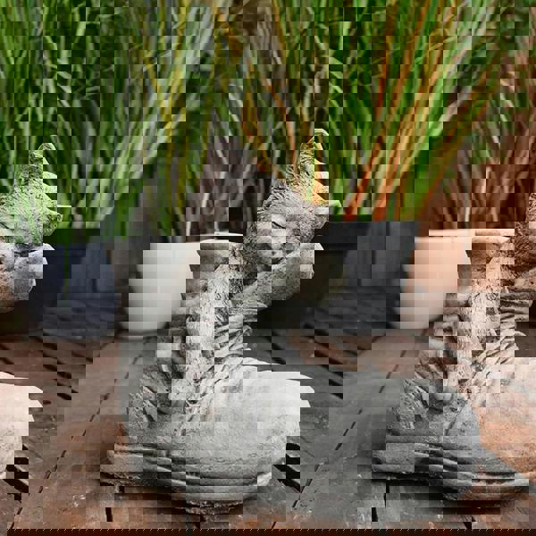 Cat in Shoe Stone Garden Ornament