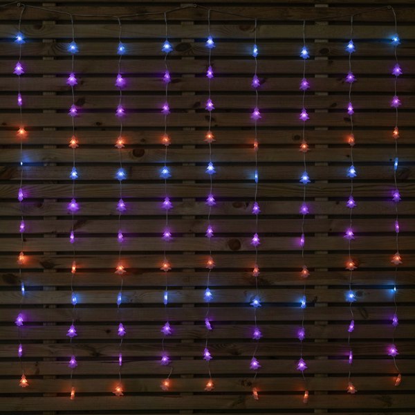 Samuel Alexander 1.2m x 1.2m Light up FlexiBrights Christmas Tree Curtain Lights with 108 Rainbow LEDs