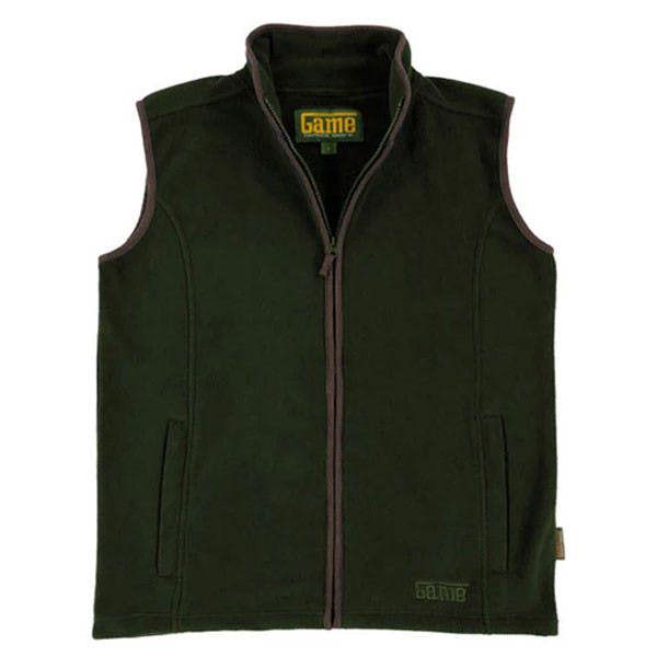 Game Stanton Fleece Gilet in Forest Green