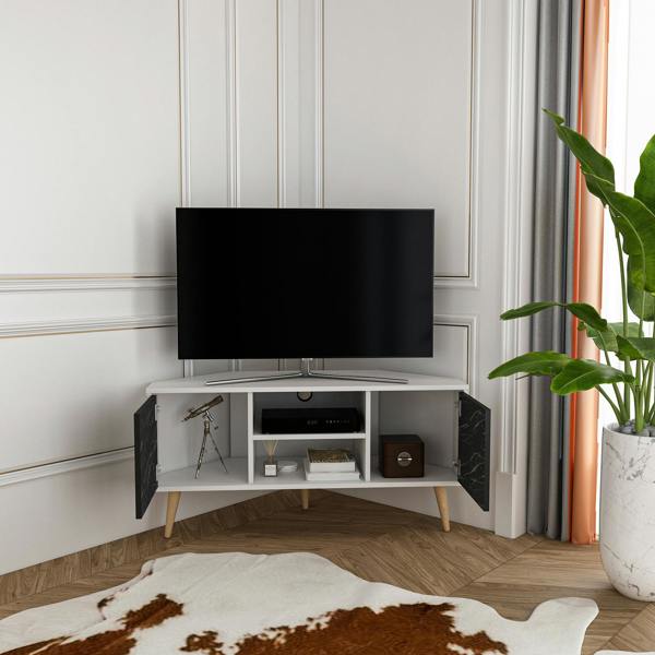 Decorotika Lesson Corner TV Stand TV Unit TV Cabinet for TVs up to 55"