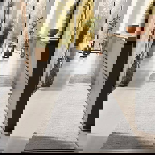 Handloom Jute Rug Dhaka Natural White