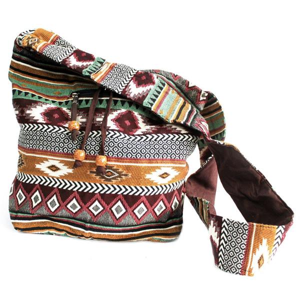 Serano Jacquard Bag - Chocolate Student Back