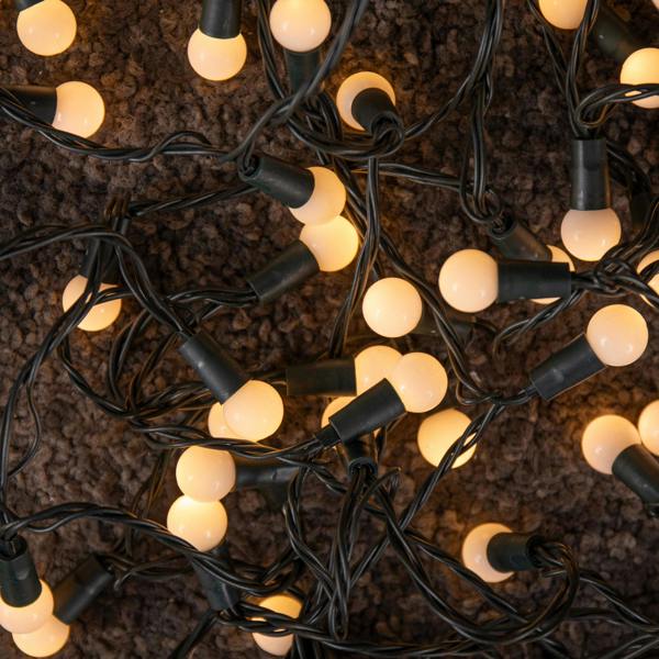 Samuel Alexander 50 LED Pearl Berry Multi-Action Christmas String Lights in Warm White