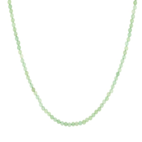Gold Trip Green Aventurine Beaded Necklace
