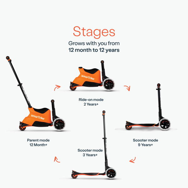 smarTrike Xtend 5 Stage Ride-On - Orange