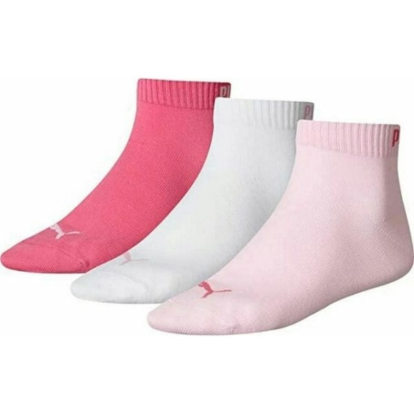 Puma Unisex Adult Quarter Training Ankle Socks (Pack of 3) - Pink