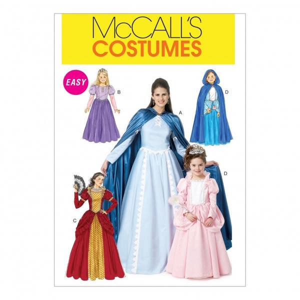 McCalls 6420 Paper Sewing Pattern – Women's & Kids' Costume, Easy