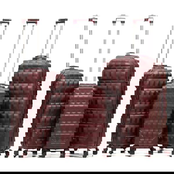 Flight Knight Set of 3 Hard Case Bubble Design Check-in Size Suitcases Hold Luggage