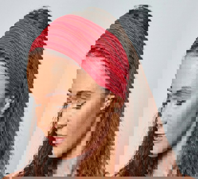 Antonia York Red Striped Headband | Ziggy Nepalese Cotton Bandana