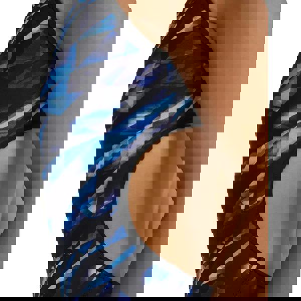 Blue TYR Triadic Durafast Elite Trinityfit swimsuit with geometric pattern