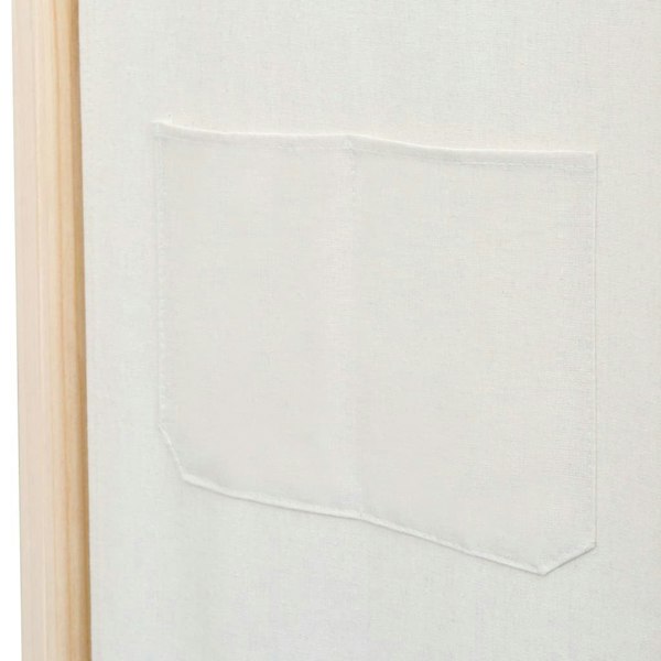 Berkfield 4-Panel Room Divider Cream 160x170x4 cm Fabric