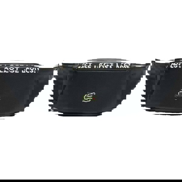 Lacoste Stripe Canvas Logo Waist Bag - Black