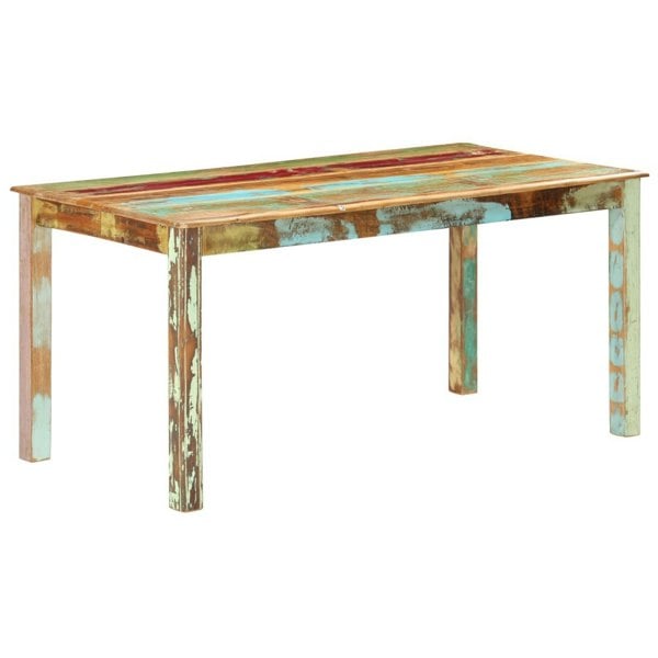 Berkfield Dining Table Solid Reclaimed Wood 160x80x76 cm