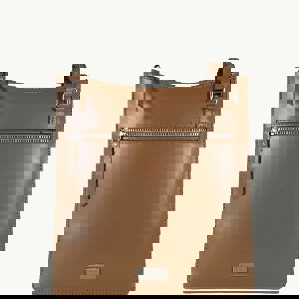 Assots London 'WILLOW' Tan Smooth Leather Crossbody Bag