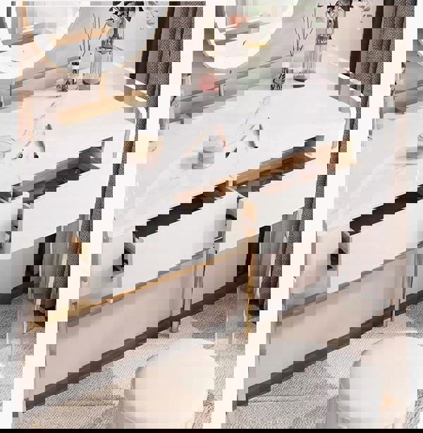 Deborah Dressing Table, Cream-Weilai Concept-Weilai Concept