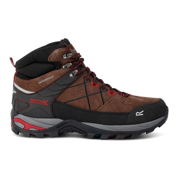 Regatta Mens Samaris Pro II Suede Walking Boots - Chestnut/Rio Red