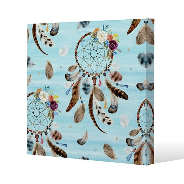 Benjamin Tate Design Native American tribe decor Slim Style Canvas Print  90x90cm , 15mm Slim Real wood.