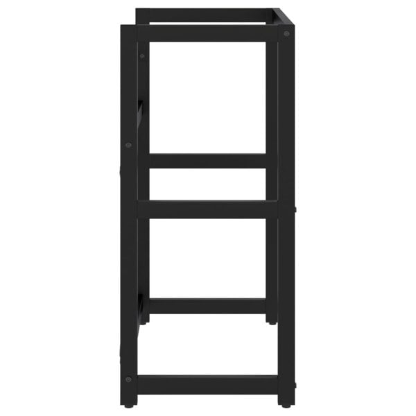 Berkfield Bathroom Washbasin Frame Black 59x38x83 cm Iron