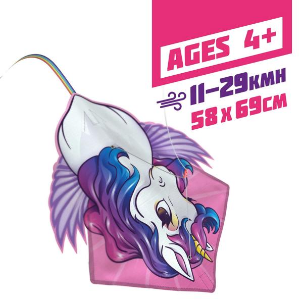 Brookite Unicorn Pop Up Shaped Kite
