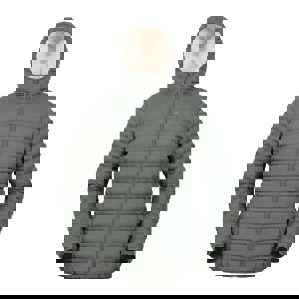 Mountain Warehouse Womens/Ladies Faux Fur Lined Padded Jacket - Khaki Green