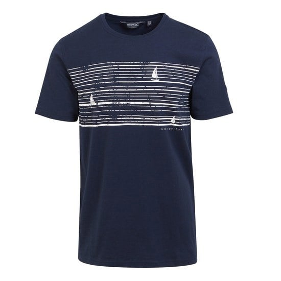 Regatta Mens Cline VIII Back Print T-Shirt - Navy