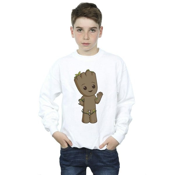 Marvel Boys I Am Groot Cute Groot Sweatshirt - White